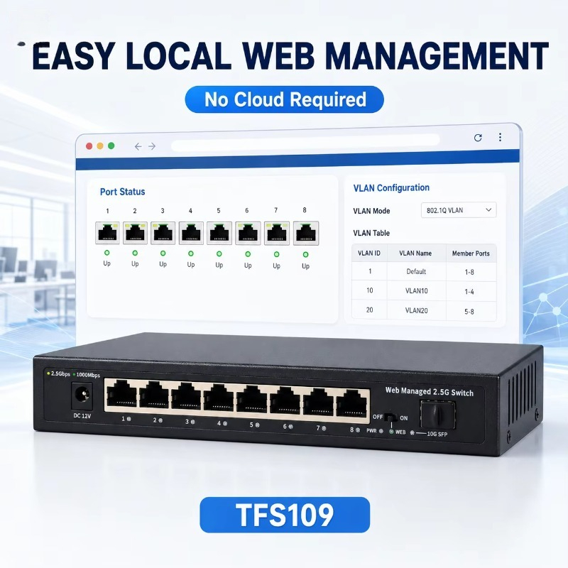 Commutateur géré 8 ports 2,5 G - Sfp+ 10G Managed Switch 8 Port avis et prix